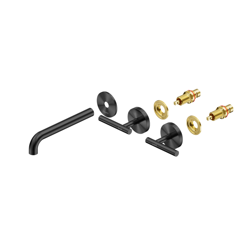 Mecca Lever Wall Basin/Bath Set 185mm Spout Trim kits Only Gun Metal