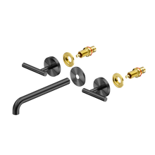 Mecca Lever Wall Basin/Bath Set 220mm Spout Trim kits Only Gun Metal
