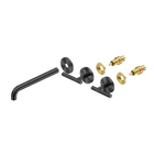 Mecca Lever Wall Basin/Bath Set 220mm Spout Trim kits Only Gun Metal