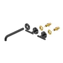 Mecca Lever Wall Basin/Bath Set 220mm Spout Trim kits Only Gun Metal
