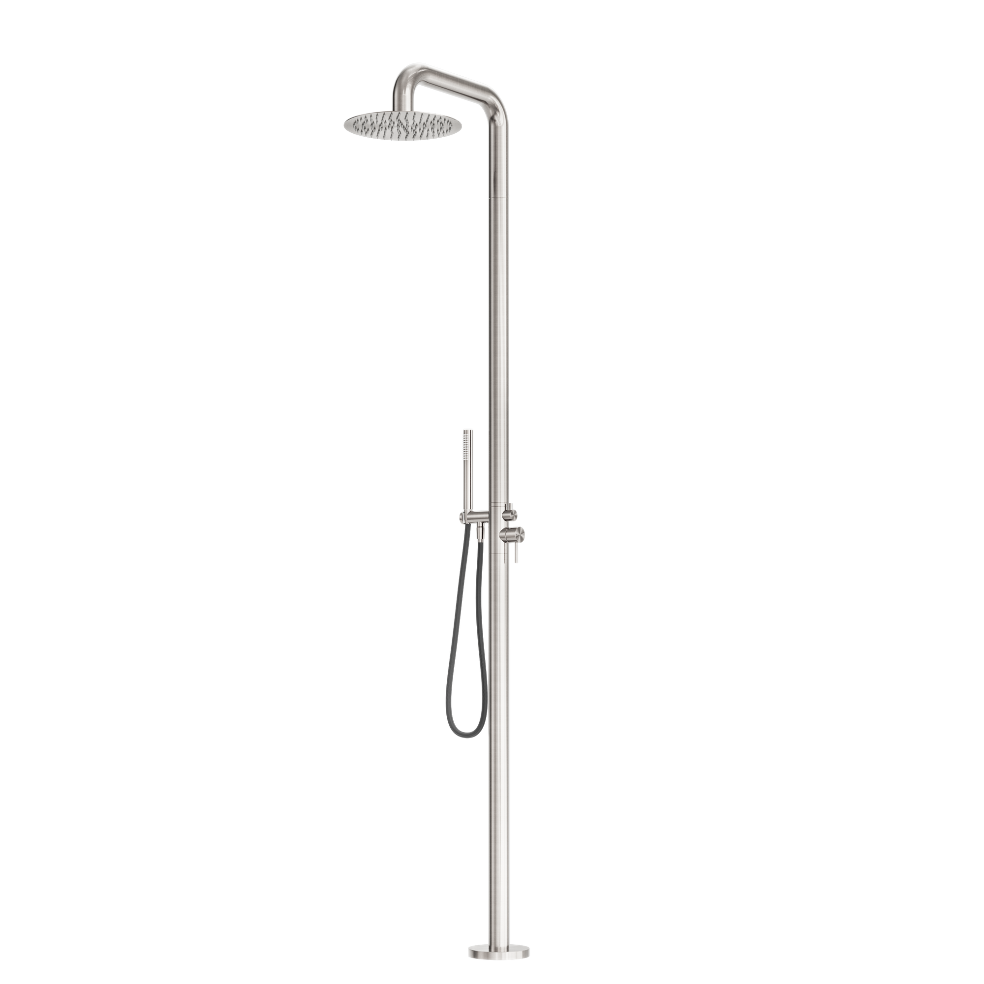 Zen SS316L Outdoor Freestanding Shower Column Brushed Nickel