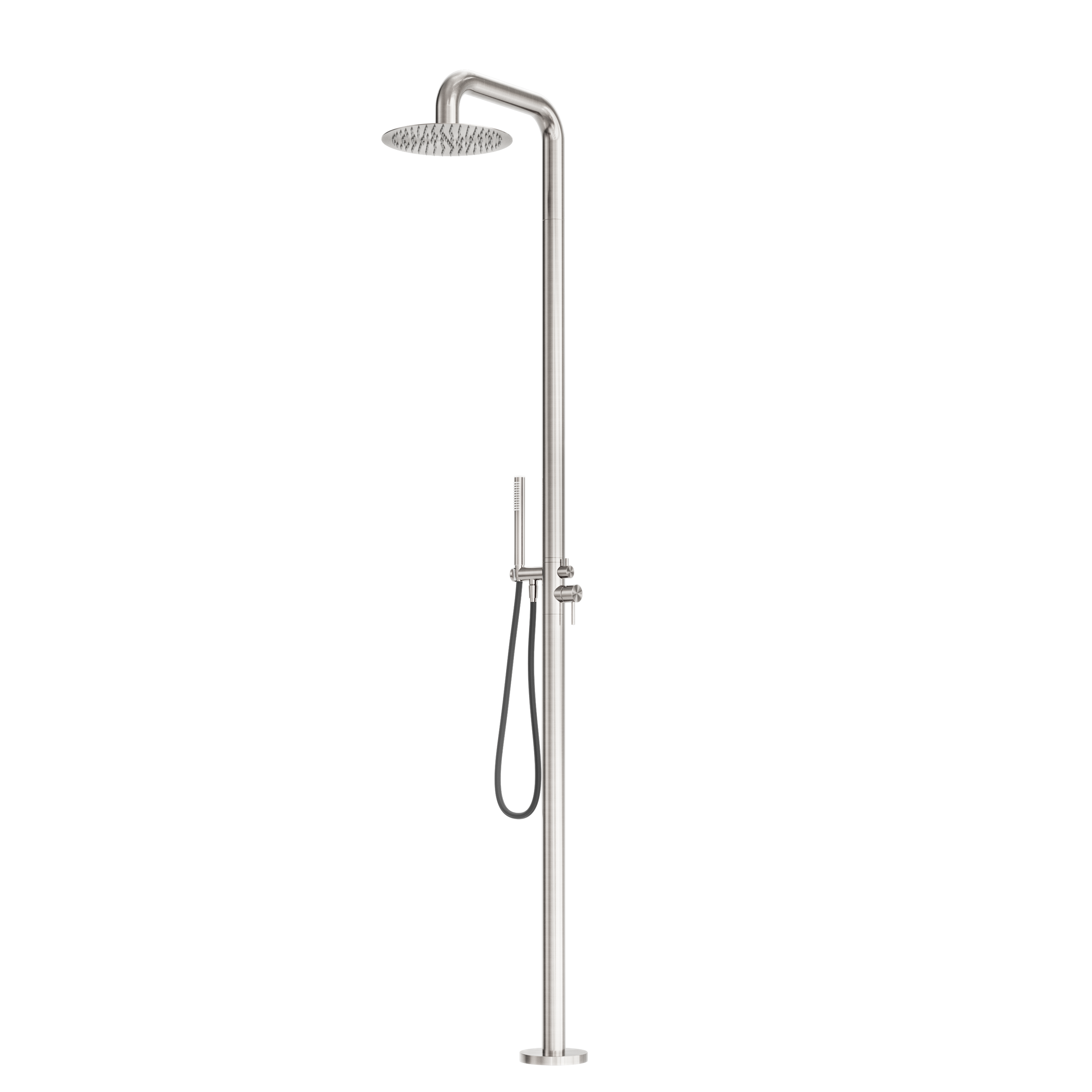 Zen SS316L Outdoor Freestanding Shower Column Brushed Nickel