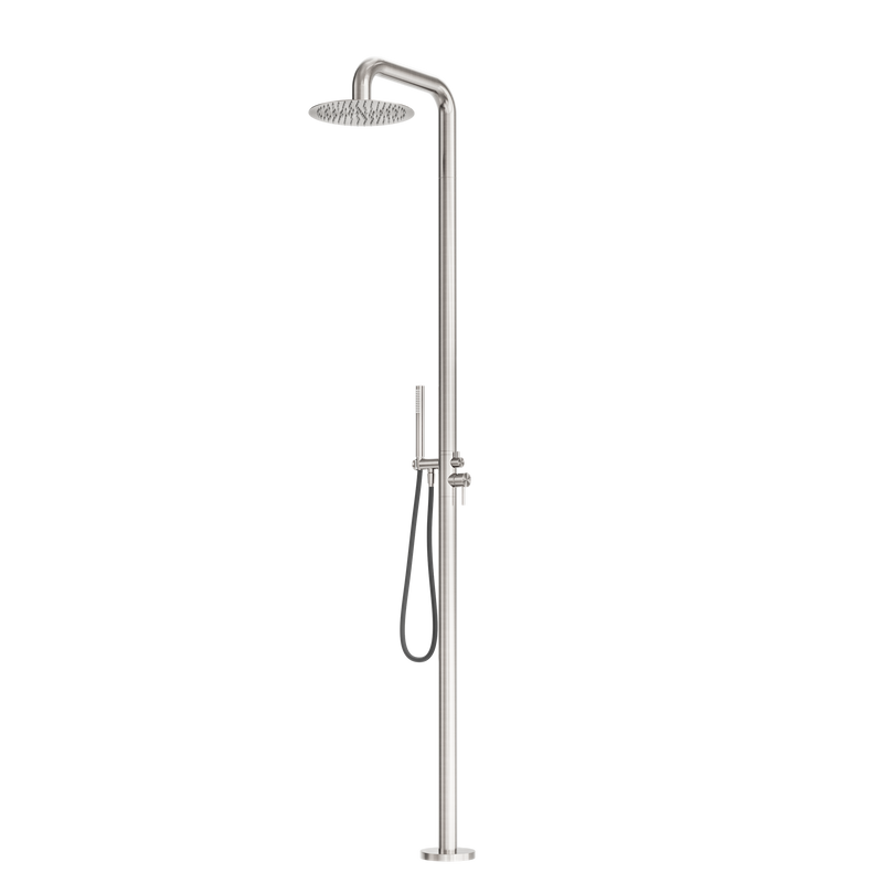 Zen SS316L Outdoor Freestanding Shower Column Brushed Nickel