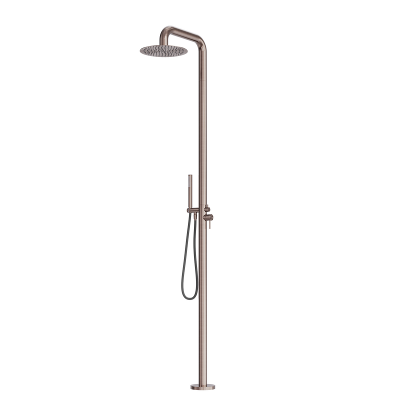 Zen SS316L Outdoor Freestanding Shower Column Brushed Bronze