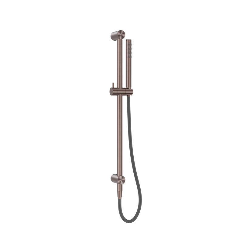 Zen SS316L Shower Rail With Outdoor Shower Hose Brushed Bronze