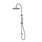 Zen SS316L Twin Shower With Outdoor Shower Hose Brushed Bronze