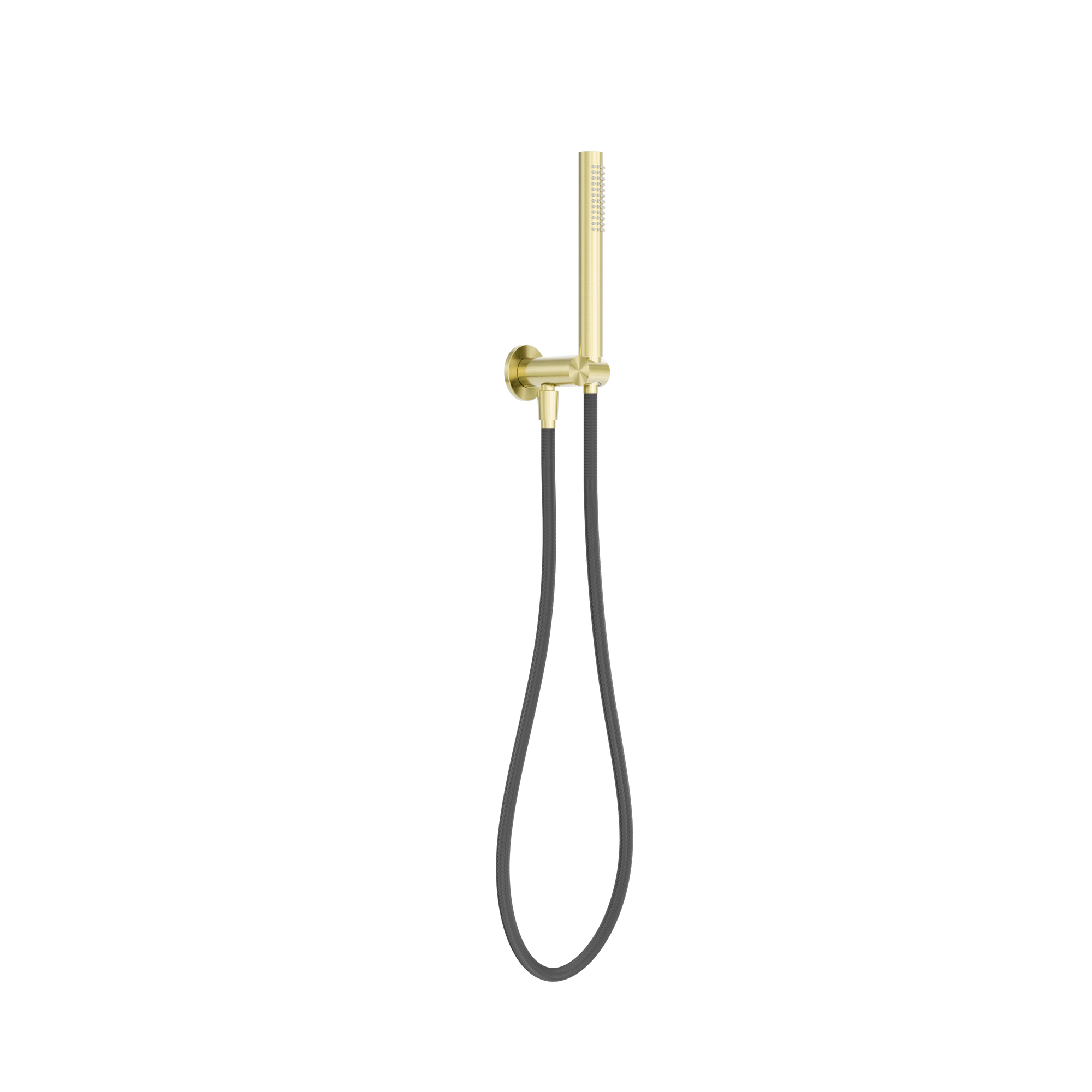 Zen SS316L Shower On Bracket With Outdoor Shower Hose Brushed Gold