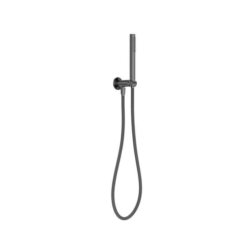 Zen SS316L Shower On Bracket With Outdoor Shower Hose Graphite