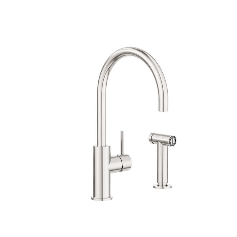 Zen SS316L Kitchen Mixer With Hand Spray Brushed Nickel