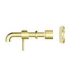 Zen SS316L Wall Basin/Bath Mixer 185mm Spout Trim Kits Only Brushed Gold