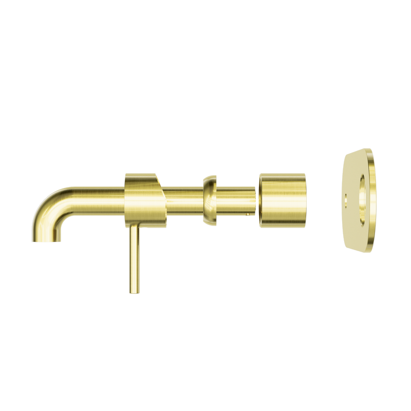 Zen SS316L Wall Basin/Bath Mixer 185mm Spout Trim Kits Only Brushed Gold