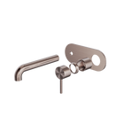 Zen SS316L Wall Basin/Bath Mixer 185mm Spout Trim Kits Only Brushed Bronze