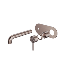 Zen SS316L Wall Basin/Bath Mixer 185mm Spout Trim Kits Only Brushed Bronze
