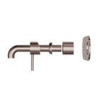 Zen SS316L Wall Basin/Bath Mixer 185mm Spout Trim Kits Only Brushed Bronze