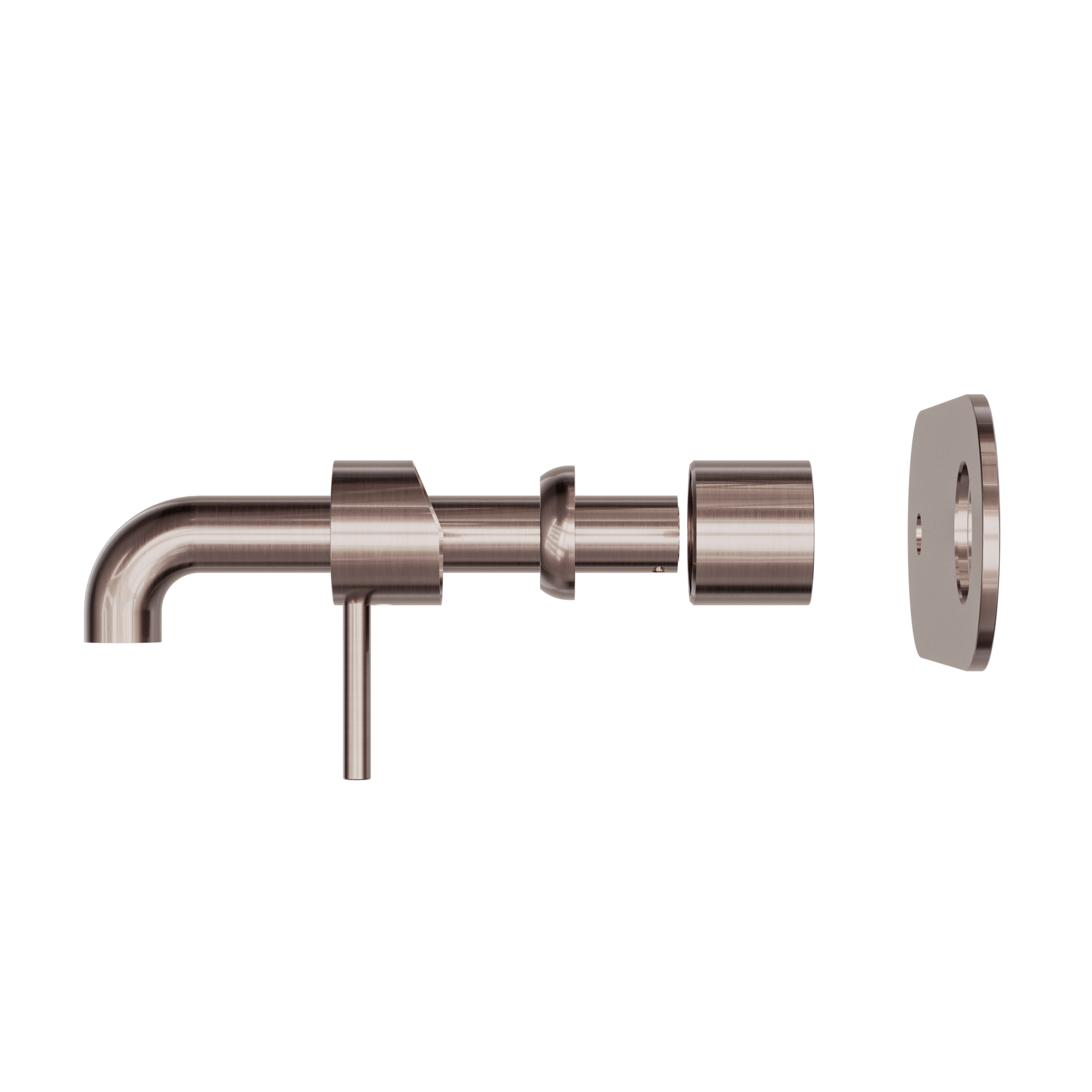 Zen SS316L Wall Basin/Bath Mixer 185mm Spout Trim Kits Only Brushed Bronze