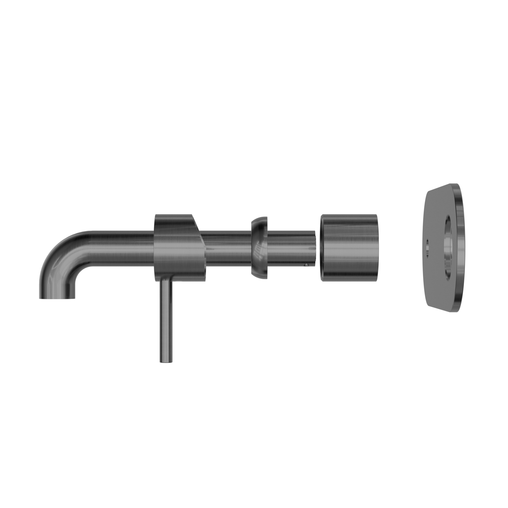 Zen SS316L Wall Basin/Bath Mixer 185mm Spout Trim Kits Only Graphite