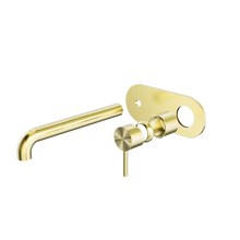 Zen SS316L Wall Basin/Bath Mixer 230mm Spout Trim Kits Only Brushed Gold