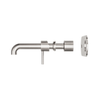 Zen SS316L Wall Basin/Bath Mixer 230mm Spout Trim Kits Only Brushed Nickel