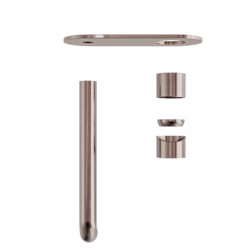 Zen SS316L Wall Basin/Bath Mixer 230mm Spout Trim Kits Only Brushed Bronze