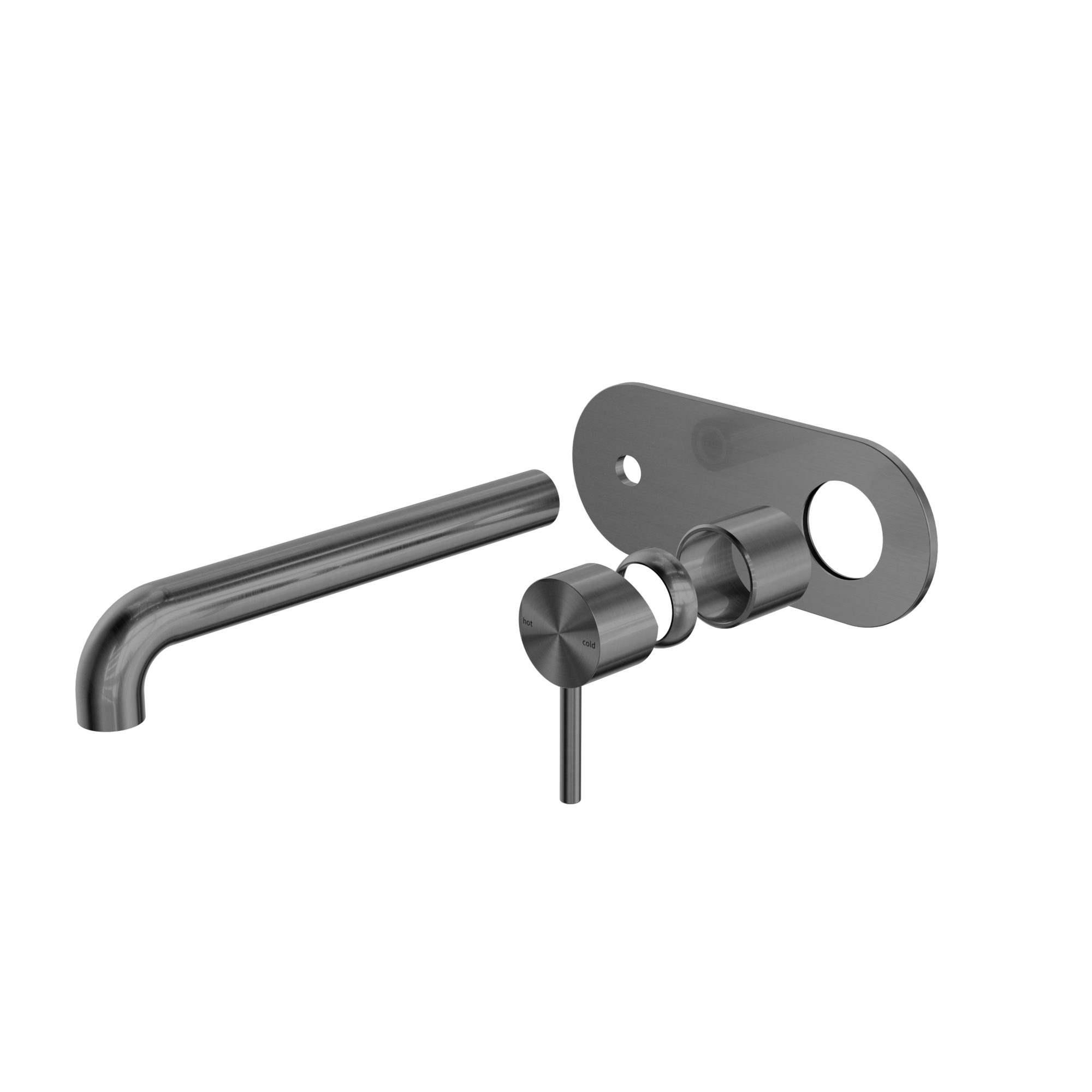 Zen SS316L Wall Basin/Bath Mixer 230mm Spout Trim Kits Only Graphite