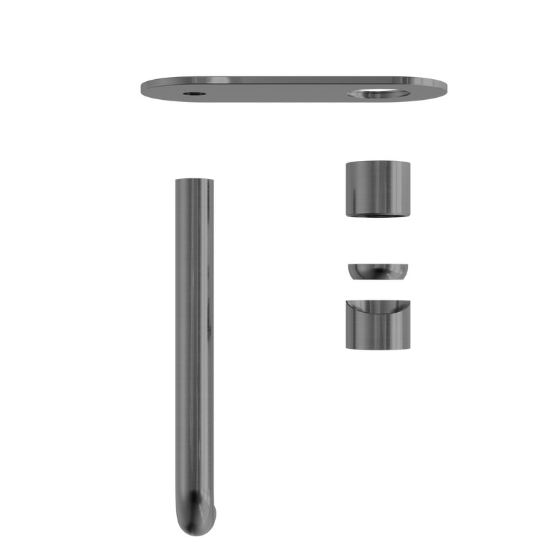 Zen SS316L Wall Basin/Bath Mixer 230mm Spout Trim Kits Only Graphite