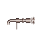Zen SS316L Wall Basin/Bath Mixer Separate Back Plate 185mm Spout Trim Kits Only Brushed Bronze