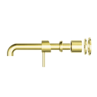 Zen SS316L Wall Basin/Bath Mixer Separate Back Plate 230mm Spout Trim Kits Only Brushed Gold