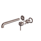 Zen SS316L Wall Basin/Bath Mixer Separate Back Plate 230mm Spout Trim Kits Only Brushed Bronze