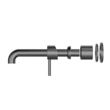 Zen SS316L Wall Basin/Bath Mixer Separate Back Plate 230mm Spout Trim Kits Only Graphite
