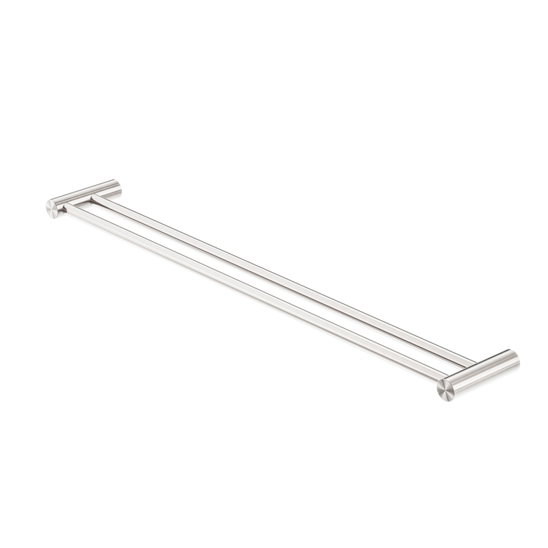 Zen SS316L Double Towel Rail 800mm Brushed Nickel