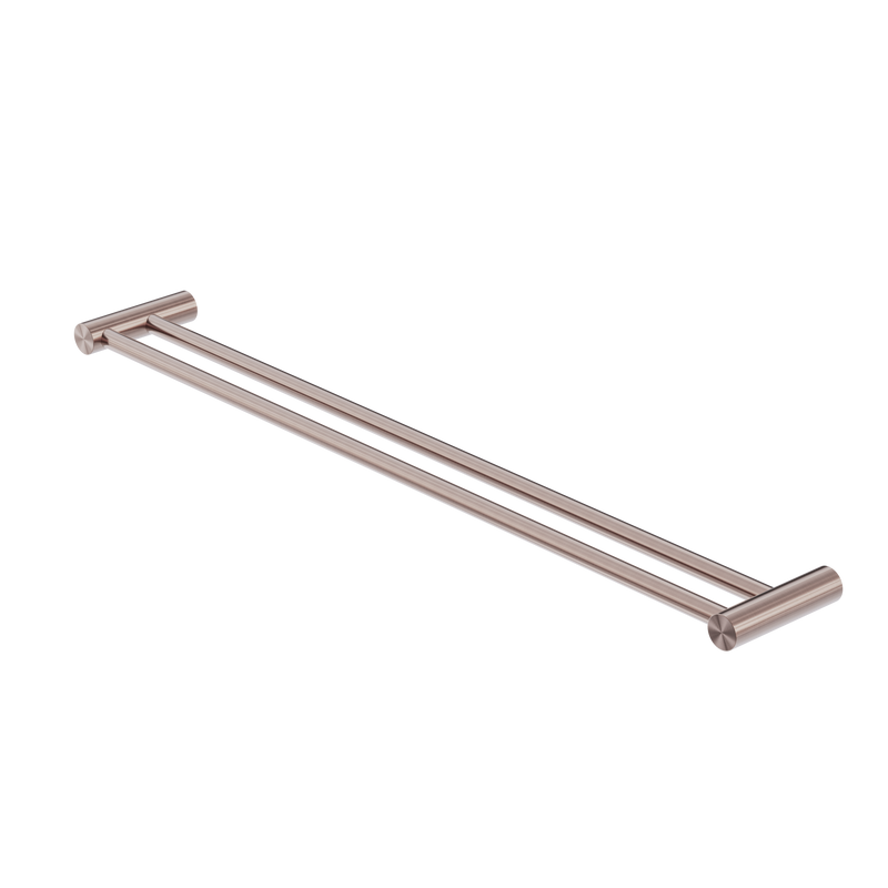 Zen SS316L Double Towel Rail 800mm Brushed Bronze