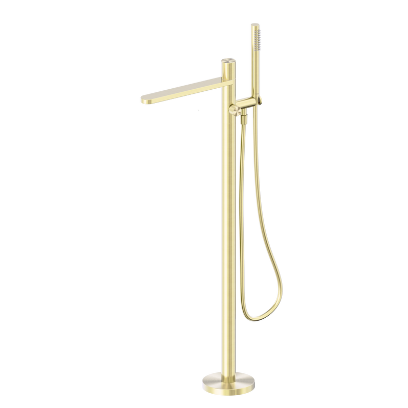 Pure SS316L Progressive Freestanding Bath Mixer Brushed Gold