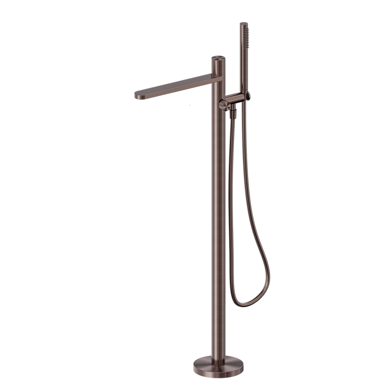 Pure SS316L Progressive Freestanding Bath Mixer Brushed Bronze