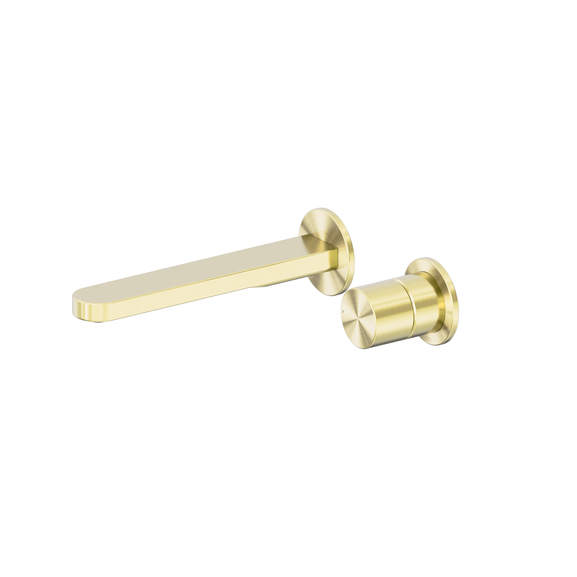 Pure SS316L Progressive Wall Basin/Bath Mixer Separate Back Plate Brushed Gold