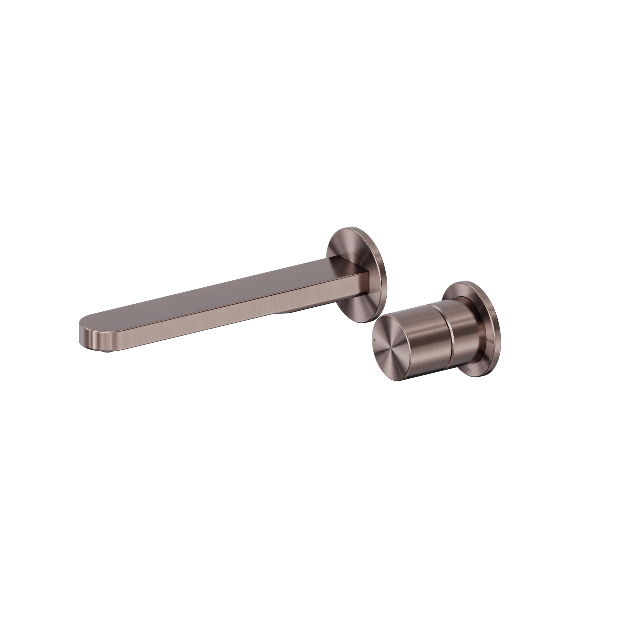 Pure SS316L Progressive Wall Basin/Bath Mixer Separate Back Plate Brushed Bronze