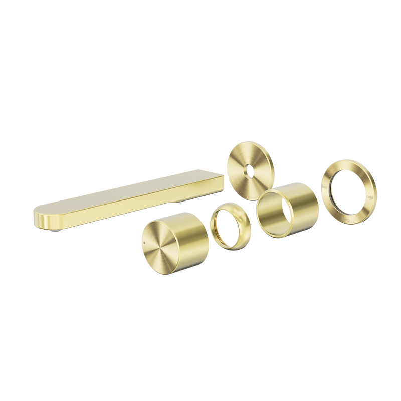 Pure SS316L Progressive Wall Basin/Bath Mixer Separate Back Plate Trim Kits Only Brushed Gold