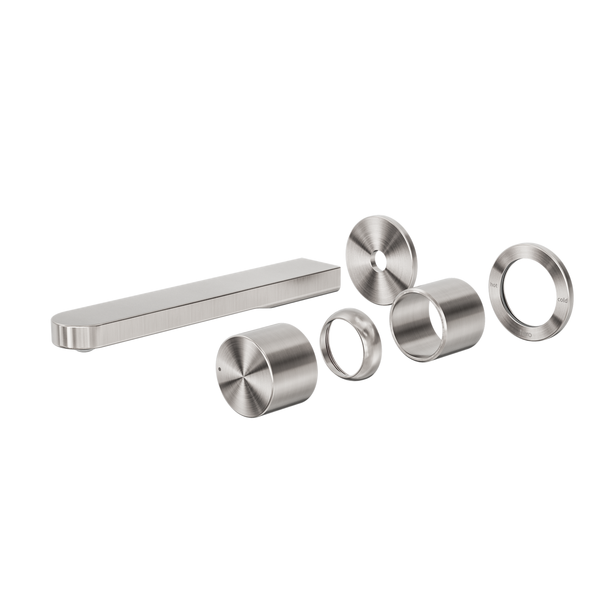 Pure SS316L Progressive Wall Basin/Bath Mixer Separate Back Plate Trim Kits Only Brushed Nickel