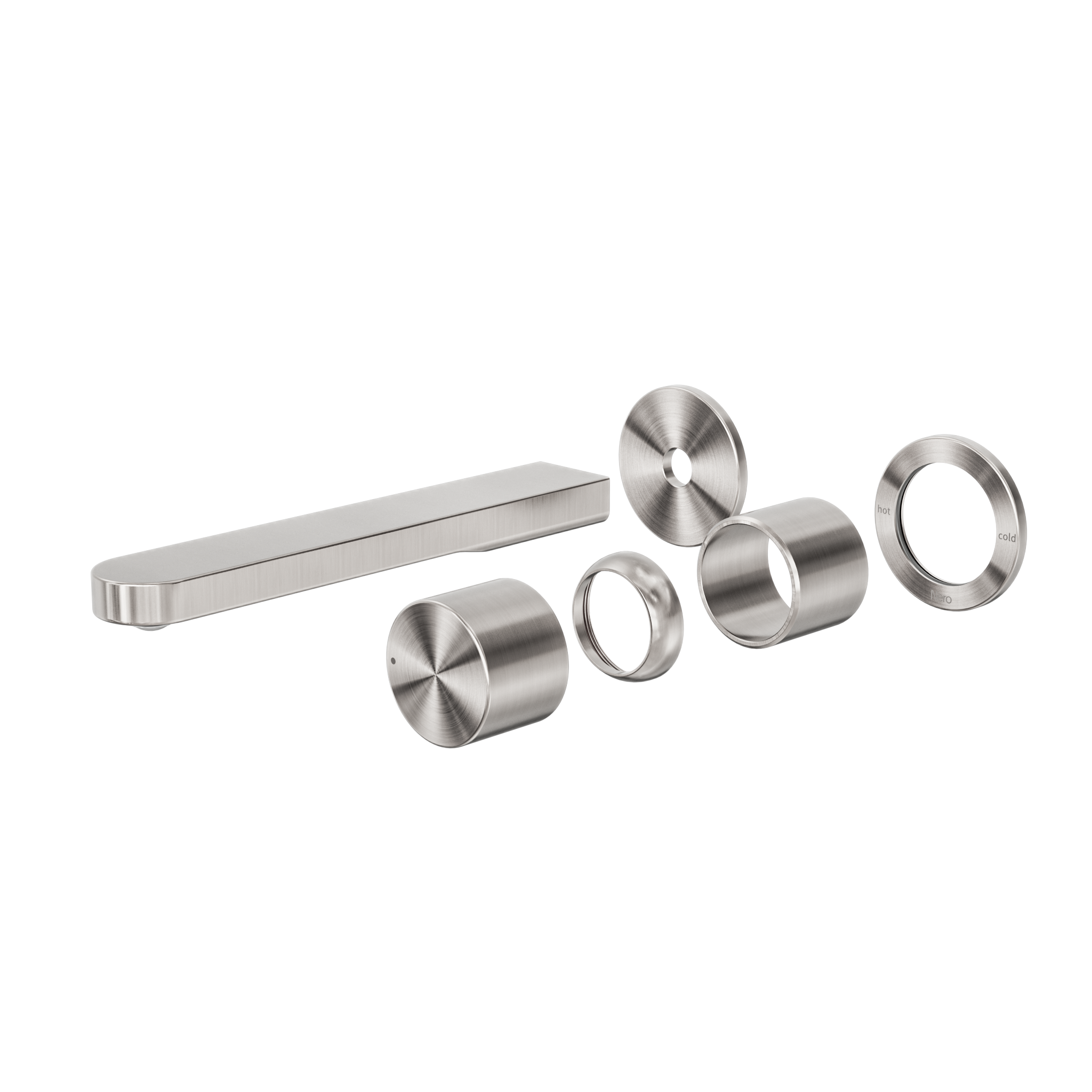 Pure SS316L Progressive Wall Basin/Bath Mixer Separate Back Plate Trim Kits Only Brushed Nickel