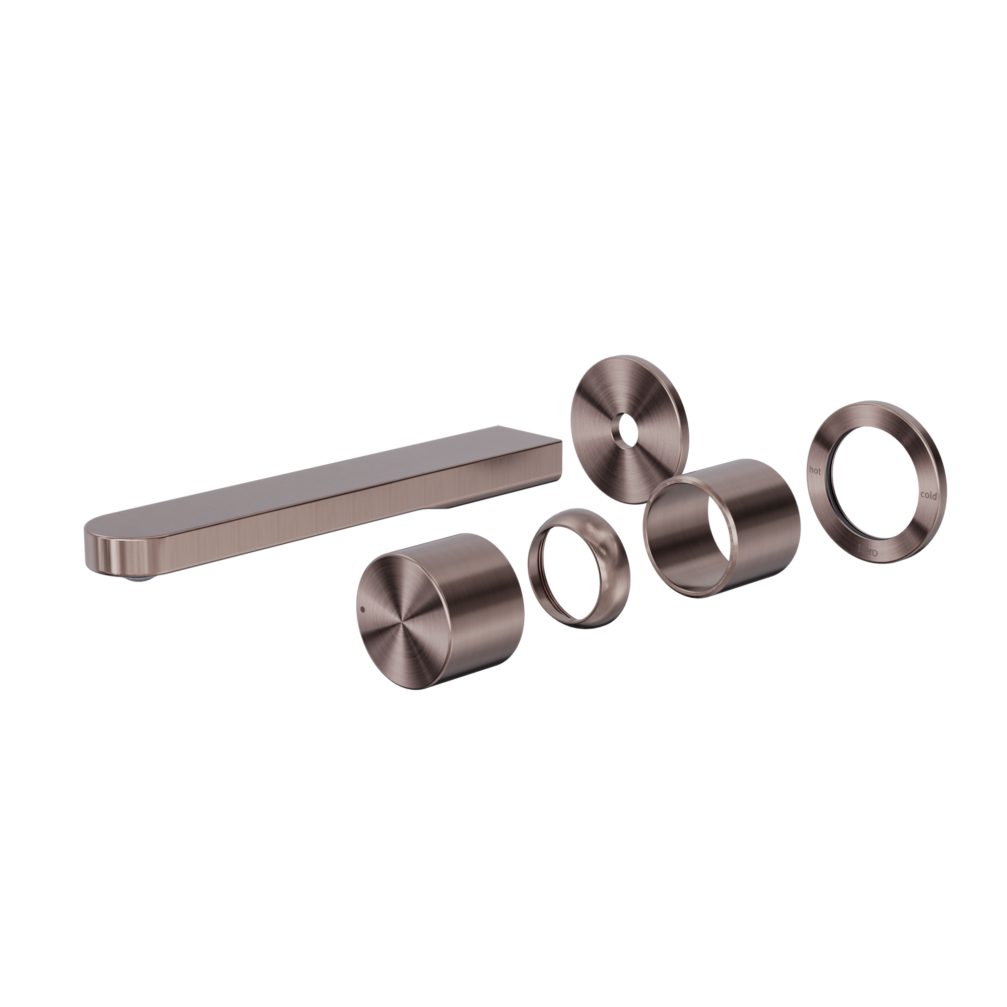 Pure SS316L Progressive Wall Basin/Bath Mixer Separate Back Plate Trim Kits Only Brushed Bronze