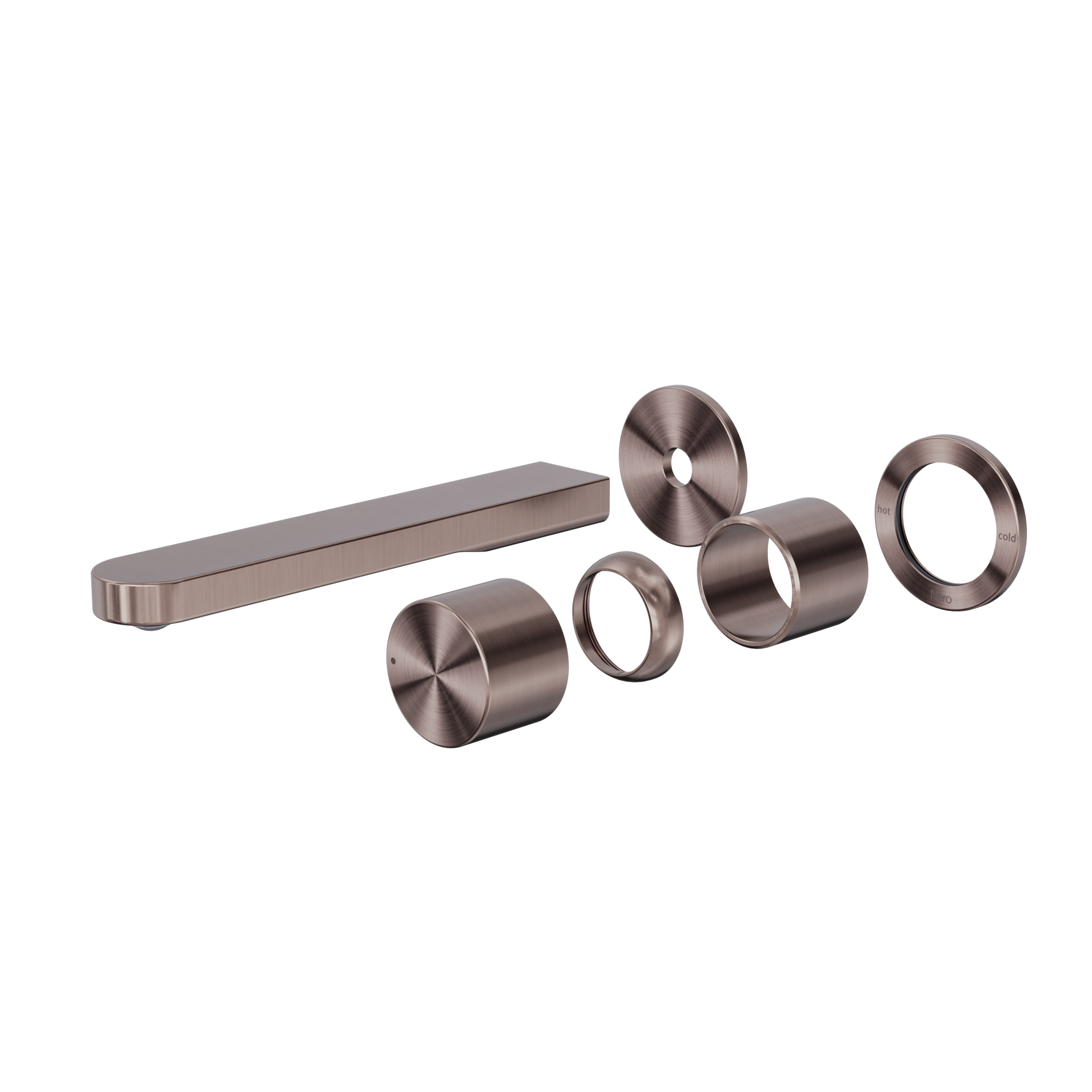 Pure SS316L Progressive Wall Basin/Bath Mixer Separate Back Plate Trim Kits Only Brushed Bronze