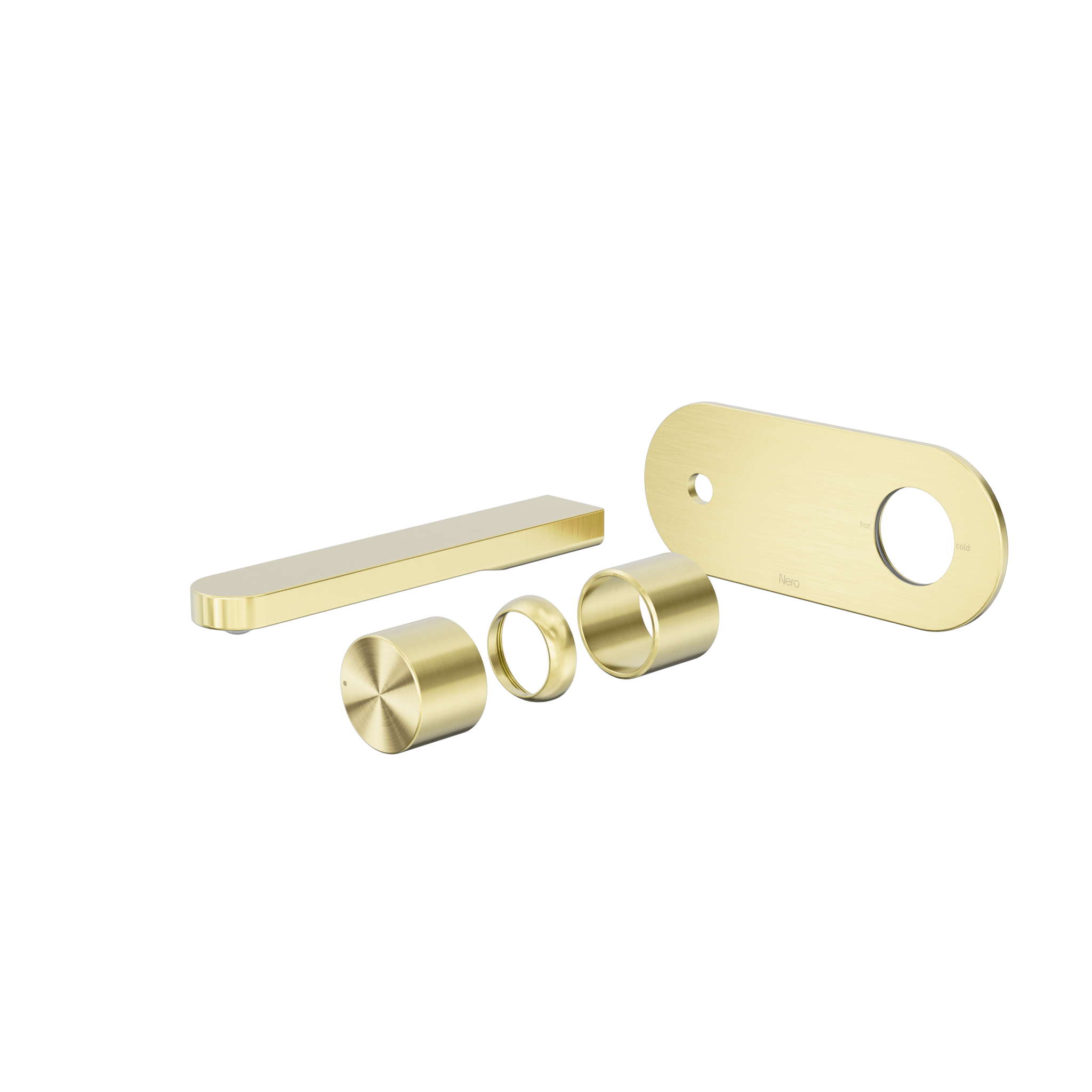 Pure SS316L Progressive Wall Basin/Bath Mixer Trim Kits Only Brushed Gold