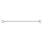 Mecca Single Towel Rail 600mm Brushed Nickel