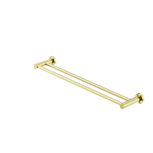 Mecca Double Towel Rail 600mm Brushed Gold