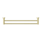 Mecca Double Towel Rail 600mm Brushed Gold