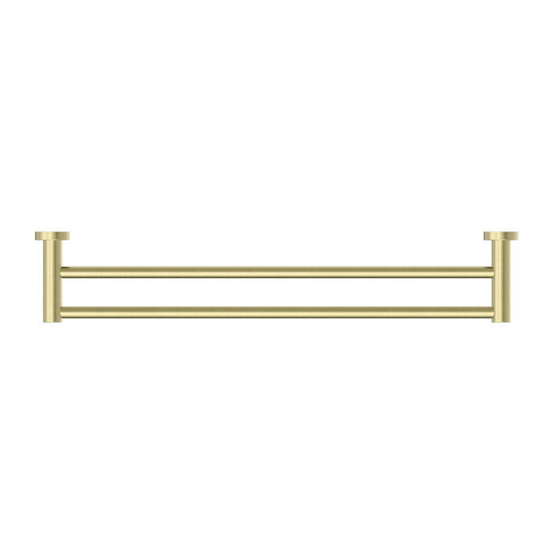 Mecca Double Towel Rail 600mm Brushed Gold