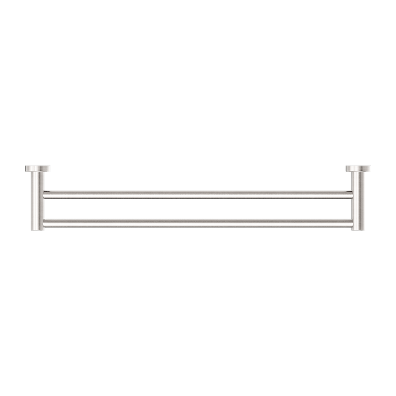 Mecca Double Towel Rail 600mm Brushed Nickel