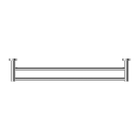 Mecca Double Towel Rail 600mm Chrome