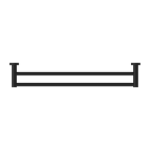 Mecca Double Towel Rail 600mm Matte Black