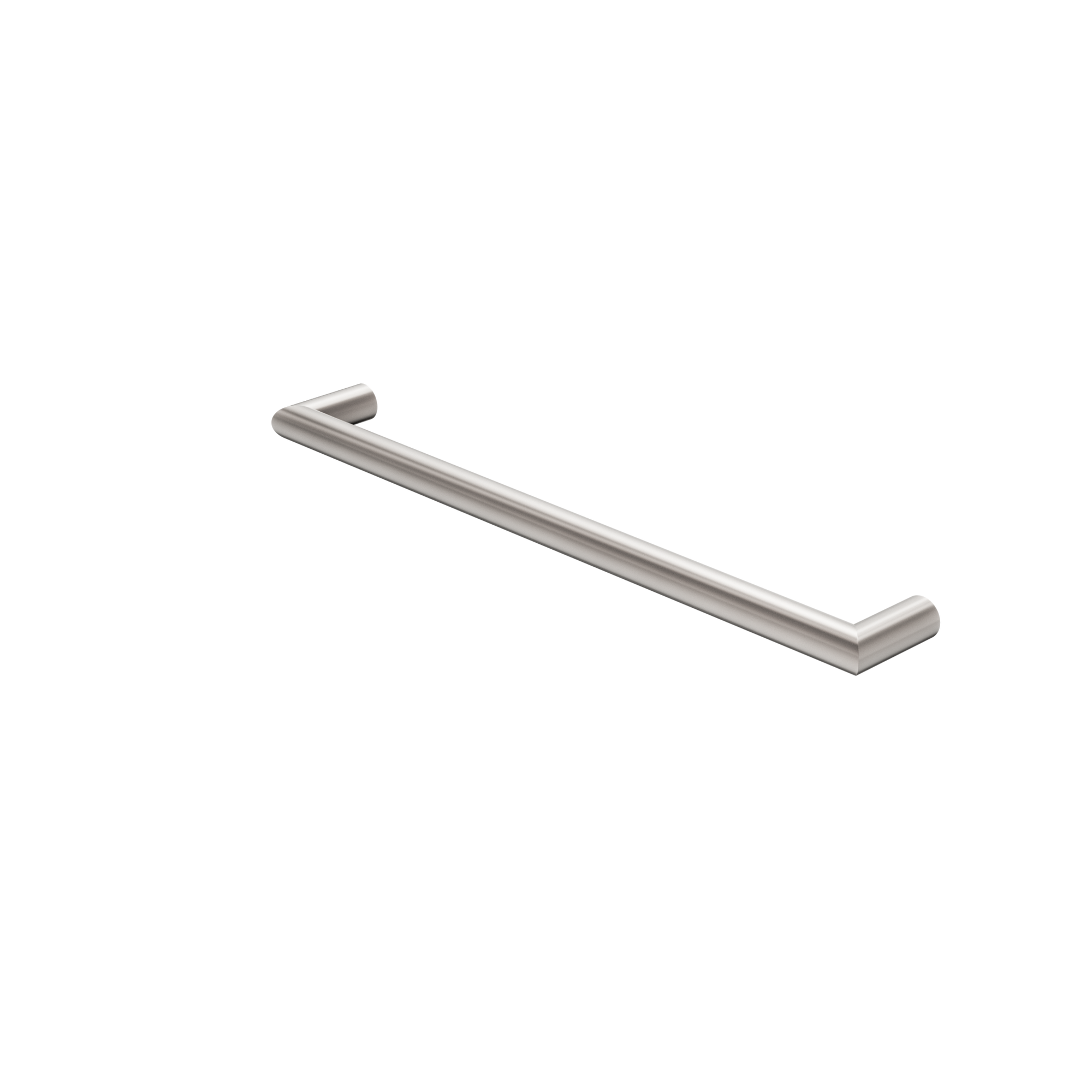 Mecca 240V Single Heated Towel Rail Brushed Nickel