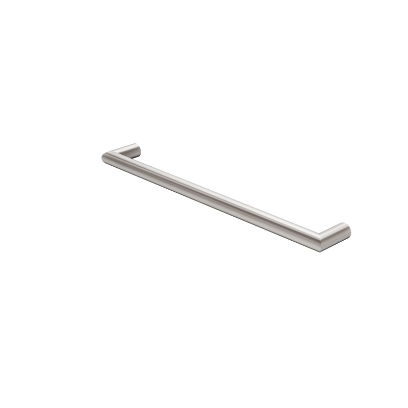 Mecca 240V Single Heated Towel Rail Brushed Nickel